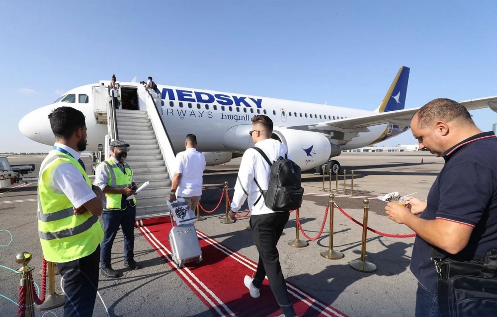 Libya nối lại chuyến bay thẳng đầu tiên tới Italy sau 10 năm - Ảnh: Elbalad