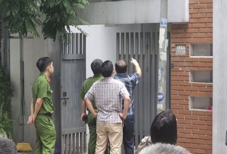 Công an có mặt ở hiện trường 