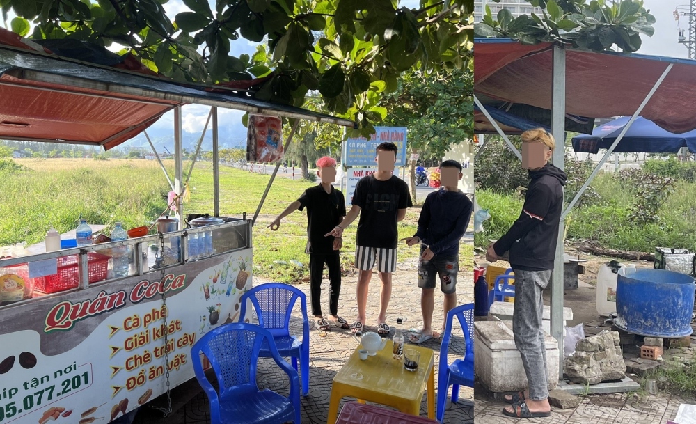 4 đối tượng tại hiện trường.