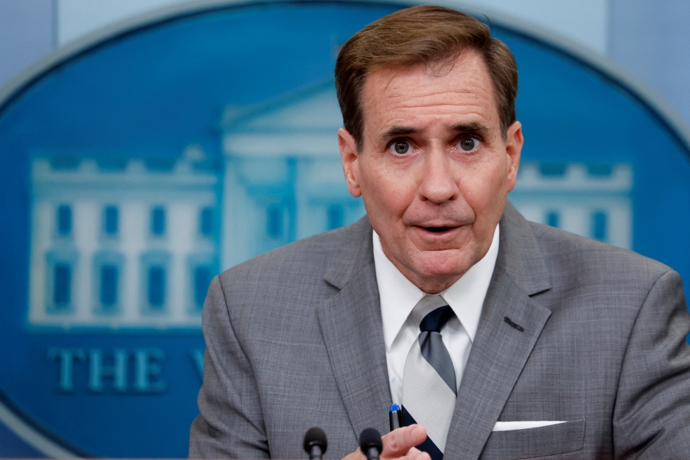 Phát ngôn viên Hội đồng an ninh quốc gia Mỹ John Kirby. Ảnh: Reuters