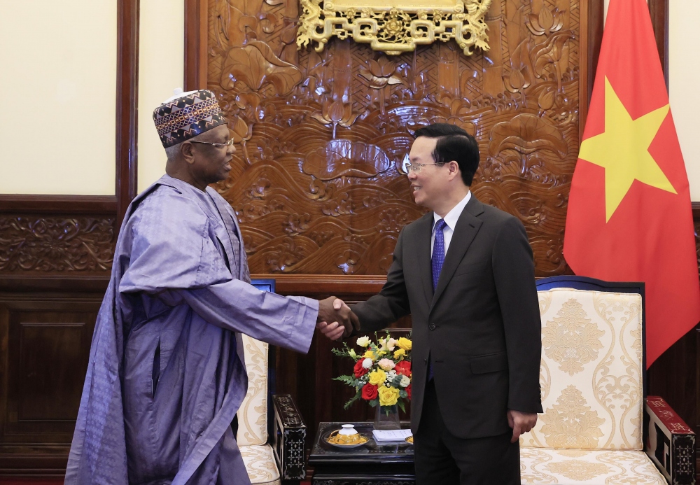 Chủ tịch nước Võ Văn Thưởng tiếp Đại sứ Nigeria