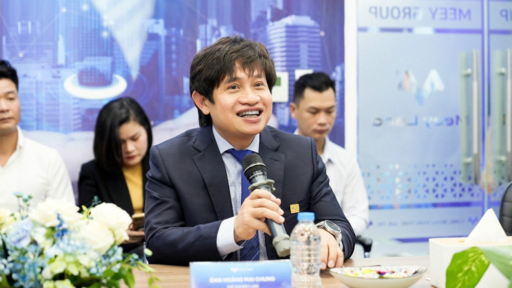 Chủ tịch Meey Land Hoàng Mai Chung chia sẻ tại buổi lễ