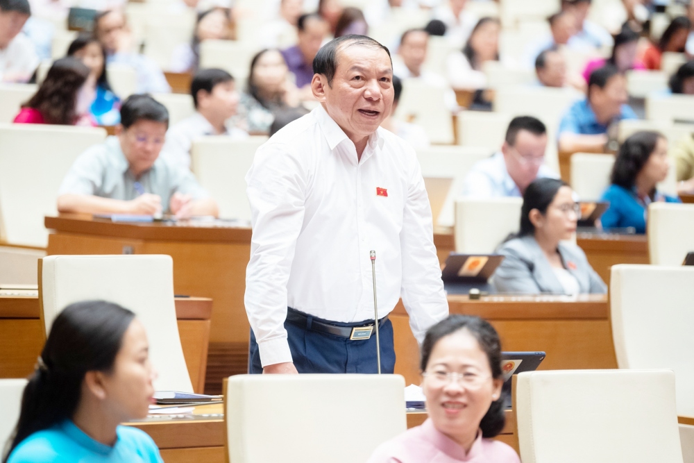 Bộ trưởng Bộ Văn hóa, Thể thao và Du lịch Nguyễn Văn Hùng giải trình, làm rõ ý kiến đại biểu Quốc hội
