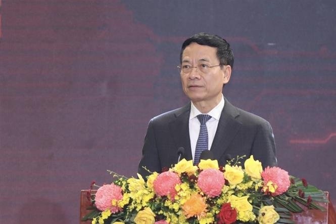 Bộ trưởng Bộ Thông tin và Truyền thông Nguyễn Mạnh Hùng chia sẻ tại sự kiện