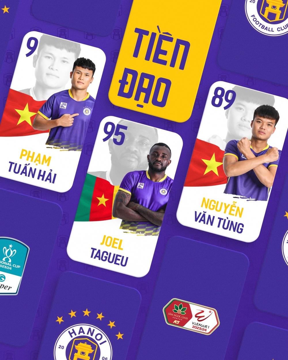 Danh sách cầu thủ Hà Nội FC dự V-League 2023/2024 (Ảnh: Hà Nội FC)
