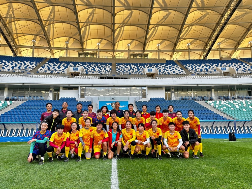 ĐT nữ Việt Nam sẵn sàng chinh phục vòng loại thứ 2 Olympic 2024 (Ảnh: VFF)