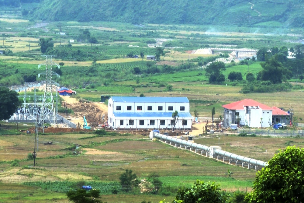 Dự án thủy điện Nậm Be 2 thi công tại xã Phúc Khoa, huyện Tân Uyên (Lai Châu)
