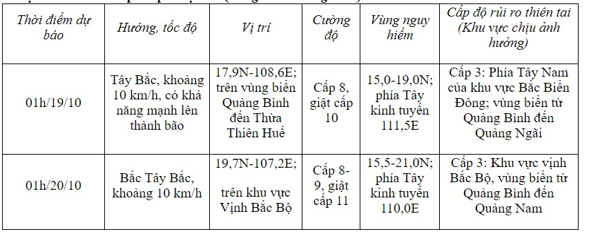 Dự báo diễn biến áp thấp nhiệt đới trong 24 đến 48 giờ tới