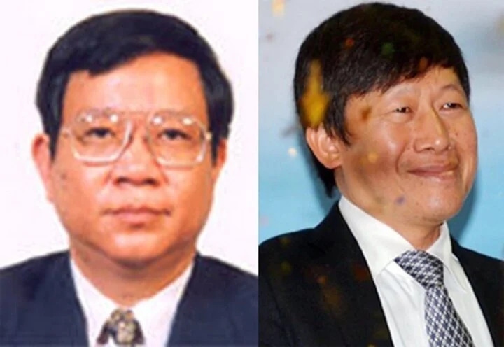 Bị can Nguyễn Thanh Giang và Hồ Mạnh Tuấn.