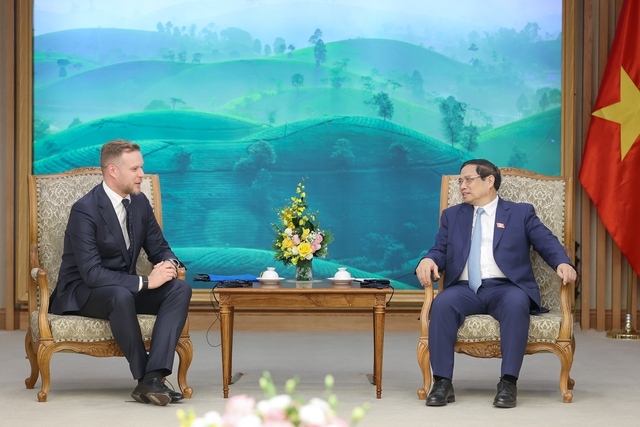Thủ tướng Phạm Minh Chính khẳng định Chính phủ Việt Nam luôn coi trọng và mong muốn tăng cường quan hệ với Litva (Ảnh: Chinhphu.vn)