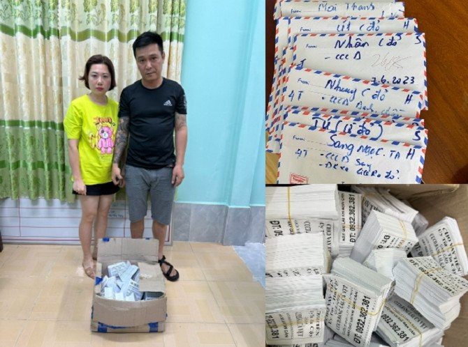 Lực lượng chức năng phát hiện nhiều tờ rơi khi khám nơi ở
