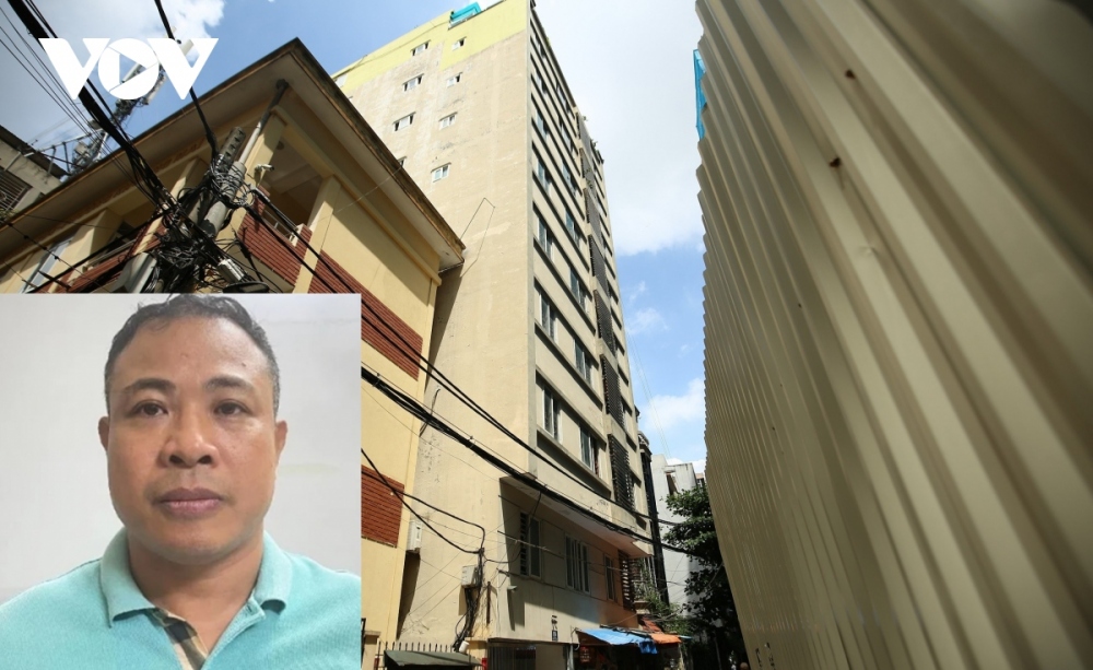 Bị can Nghiêm Quang Minh và một chung cư mini của bị can này trên địa bàn TP Hà Nội