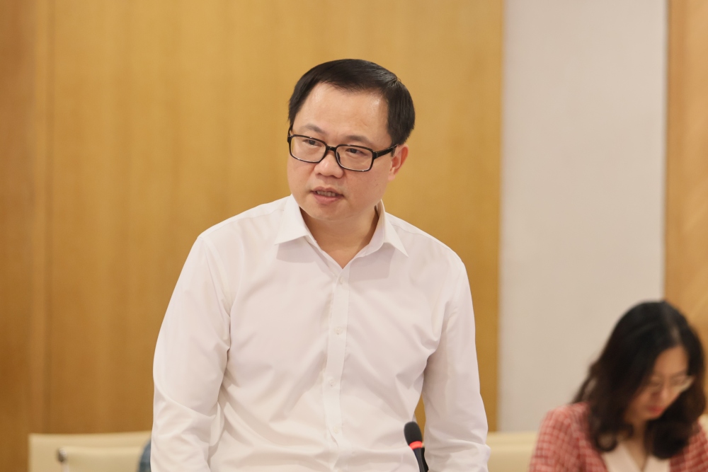 Ông Triệu Minh Long, Vụ trưởng Vụ Hợp tác quốc tế, Bộ Thông tin và Truyền thông thông tin về những đóng góp của Việt Nam tại AMRI 16