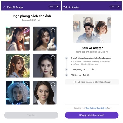 Zalo AI Avatar - một chương trình trí tuệ nhân tạo do người Việt phát triển