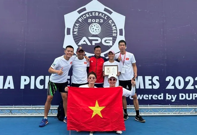 Vietnam wins two silver medals at Asia Pickleball Games 2023. (Photo: Thanhnien.vn)