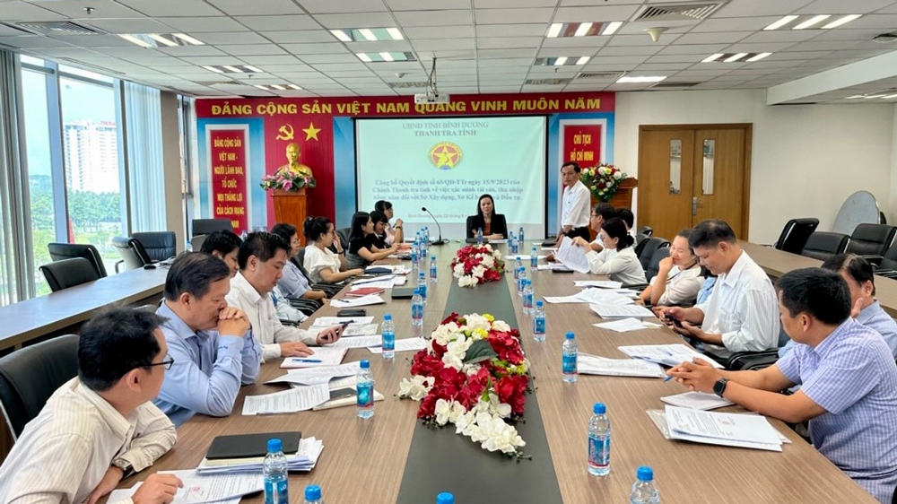 Công bố Quyết định việc xác minh, thu thập tài sản đối với cán bộ công tác tại Sở Xây dựng, Sở Kế hoạch và Đầu tư. (Anh: TT)