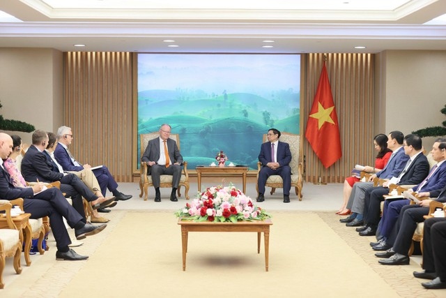 Thủ tướng Phạm Minh Chính mong muốn phát triển quan hệ Đối tác chiến lược sâu sắc hơn với Đức nói chung và với bang Hạ Saxony nói riêng. Ảnh: VGP/Nhật Bắc