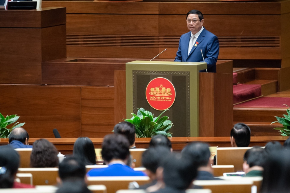 Thủ tướng Phạm Minh Chính đã trình bày báo cáo kết quả thực hiện kế hoạch phát triển kinh tế - xã hội năm 2023; dự kiến kế hoạch phát triển kinh tế - xã hội năm 2024 tại Kỳ họp thứ 6, Quốc hội khoá XV.  