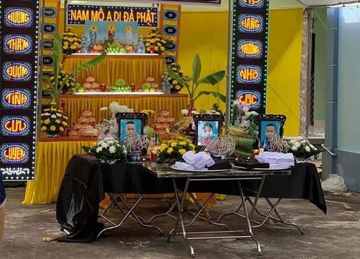 Đám tang 3 mẹ con tử vong trong vụ cháy được tổ chức ở Nam Định