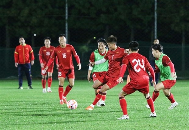 The national football players train for the October's FIFA Days. The team are asked to overcome big challenges in 2024 season. (Photos courtesy of VFF)