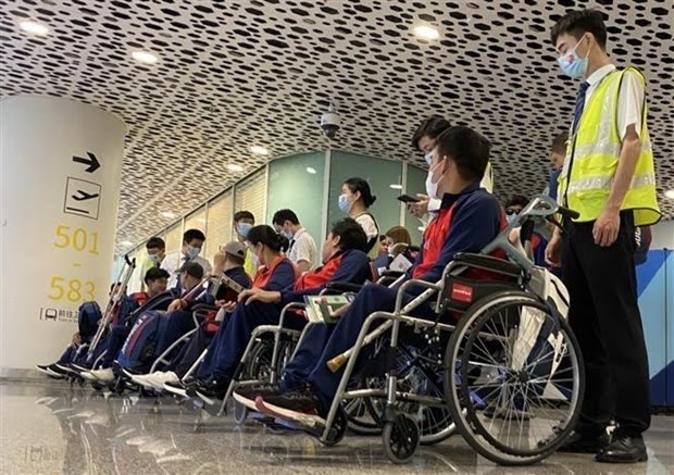 The Vietnamese squad to the 4th Asian Para Games in Hangzhou, China.