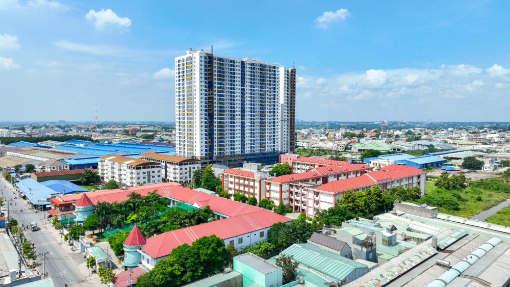Công trình Legacy Prime tháng 11-2023, đã hoàn thành khoảng 90% khối lượng.