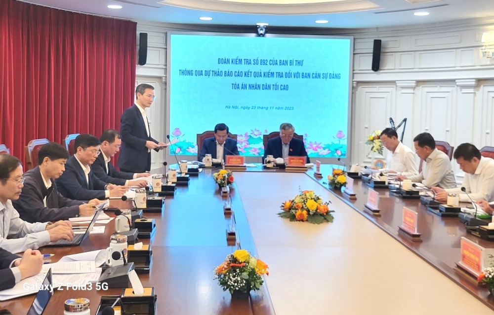 Hội nghị thông qua dự thảo kết luận Ban cán sự Đảng Tòa án Nhân dân tối cao