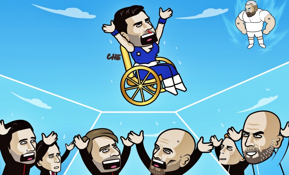 Các đội bóng cổ vũ nhiệt tình cho Chelsea ở cuộc so tài với Tottenham.