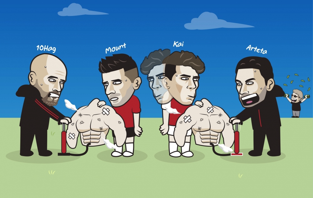 MU và Arsenal nhận "cú lừa" từ Chelsea. (Ảnh: Just Toon It)