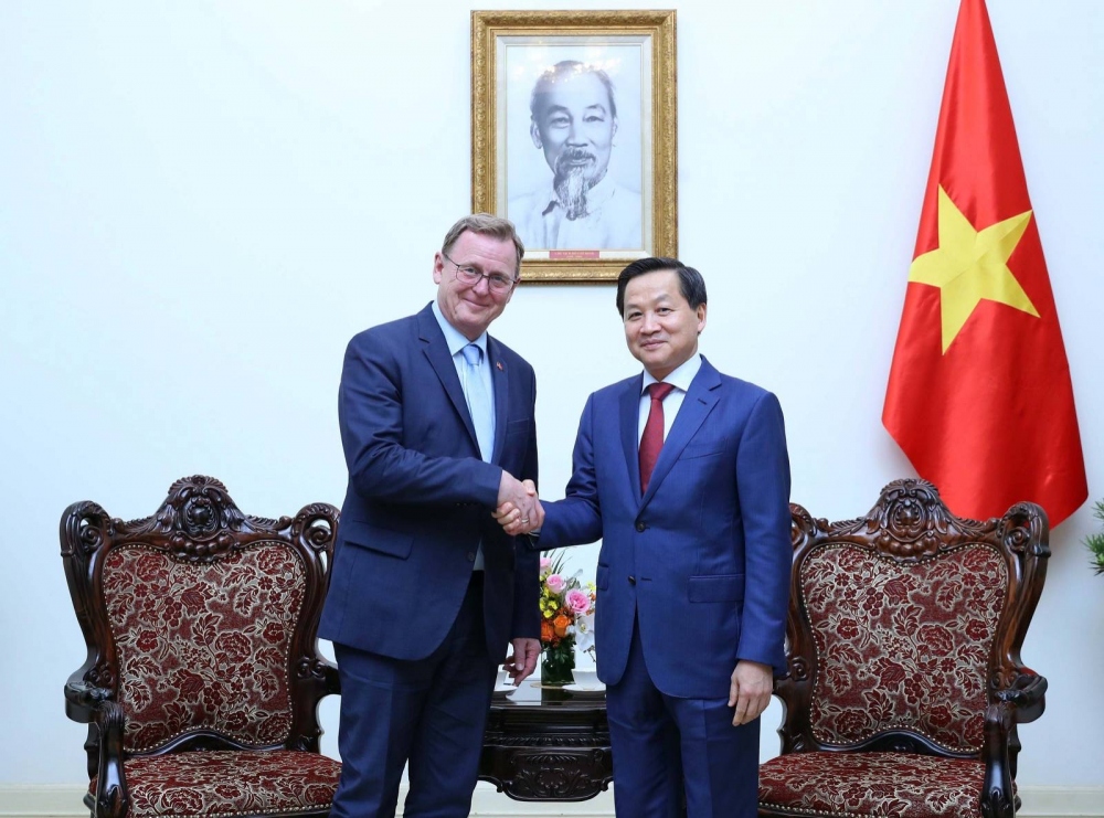 Phó Thủ tướng Lê Minh Khái tiếp ngài Bodo Ramelow, Thủ hiến Bang Thuringia, Cộng hòa Liên bang Đức 