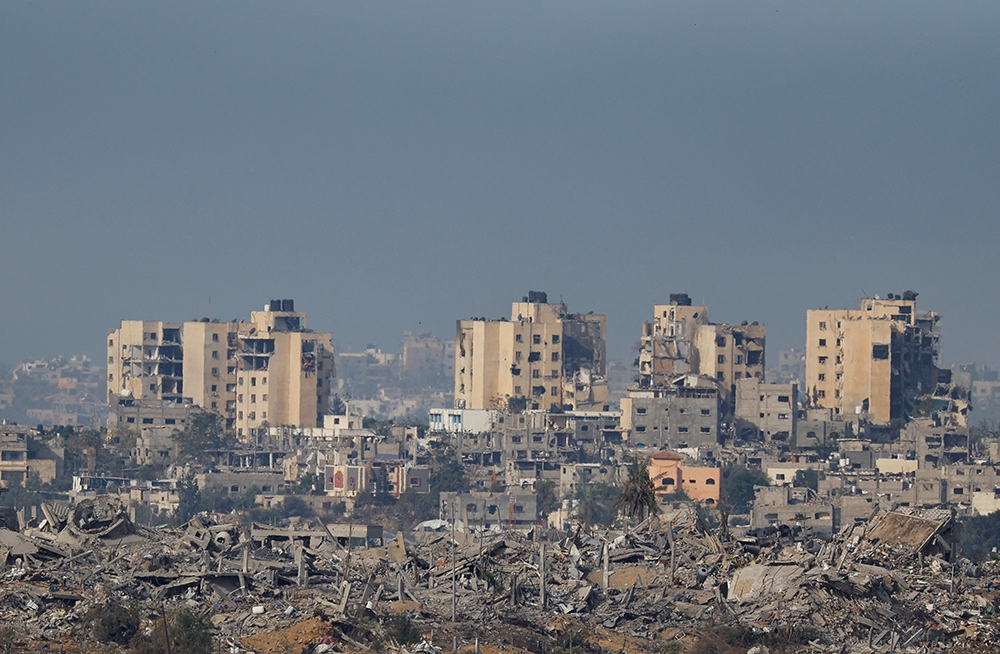 Cảnh tượng hoang tàn, đổ nát ở Gaza. Ảnh: Reuters