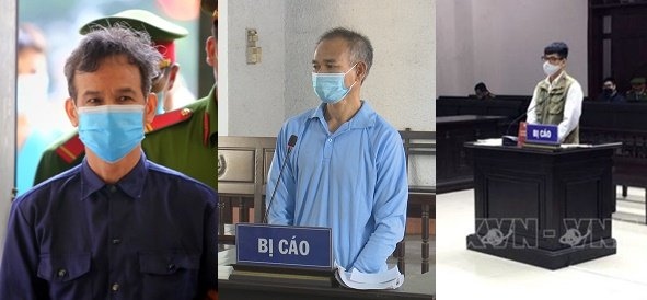 Ba đối tượng Trần Văn Bang, Y Wô Niê, Lê Trọng Hùng