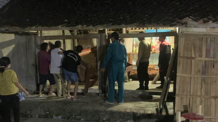 Căn nhà của gia đình anh H nơi xảy ra sự việc.