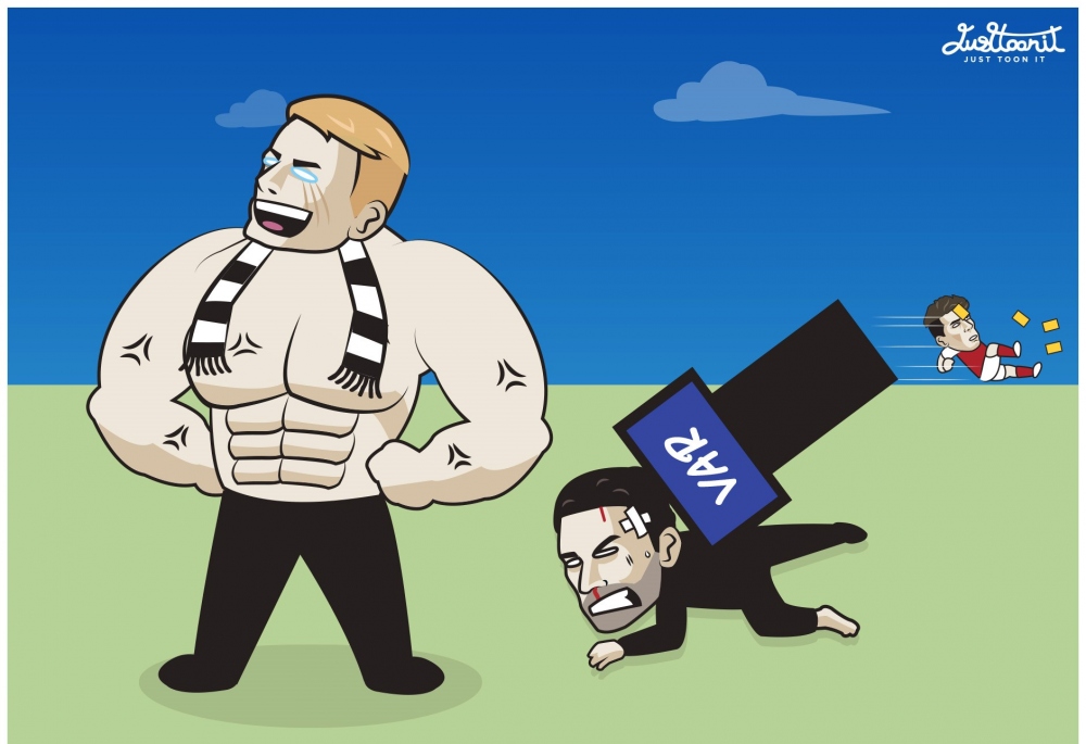 Arsenal đứt mạch bất bại tại Ngoại hạng Anh mùa này khi thất bại trước Newcastle. (Ảnh: Just Toon It)