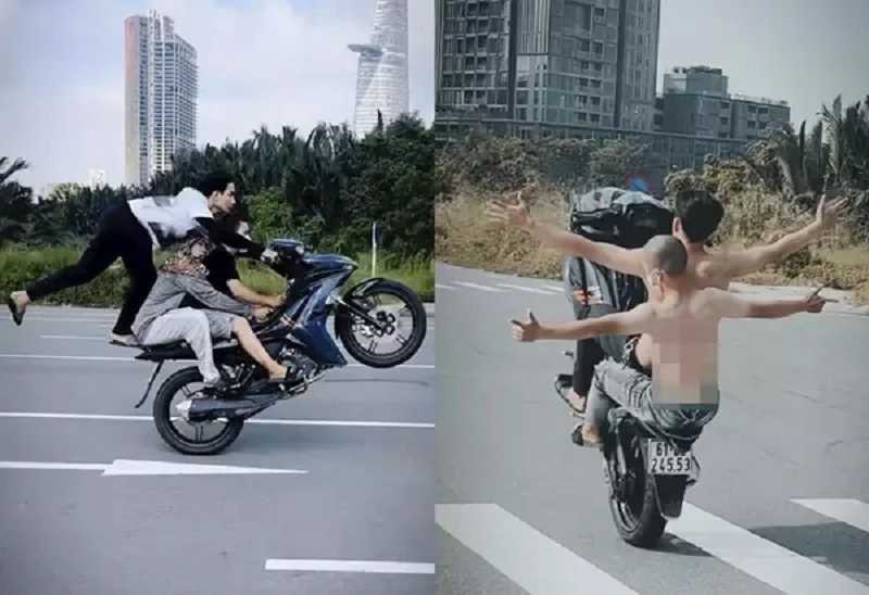 Lực lượng công an liên tục vào cuộc xác minh các clip, xử lý nhiều thanh, thiếu niên, học sinh trong độ tuổi từ 14 - 20 vi phạm luật giao thông