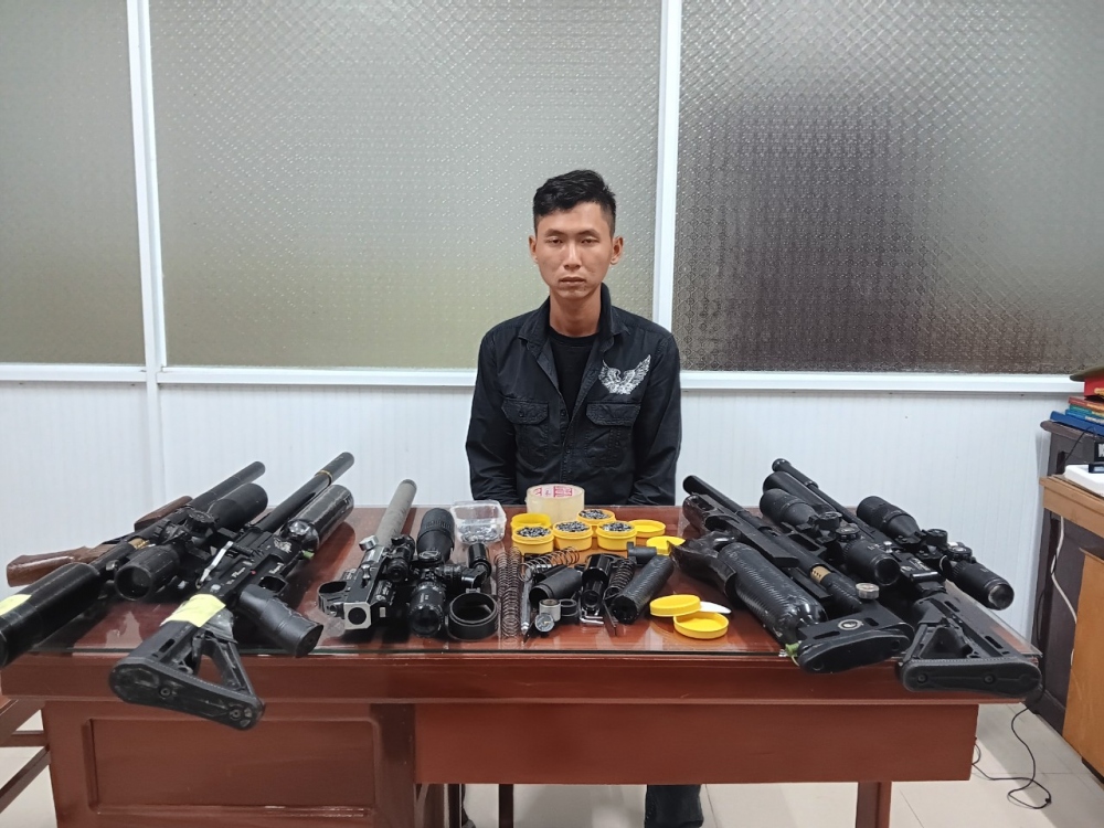 Đối tượng Lâm Lâm Vũ tại Cơ quan Công an