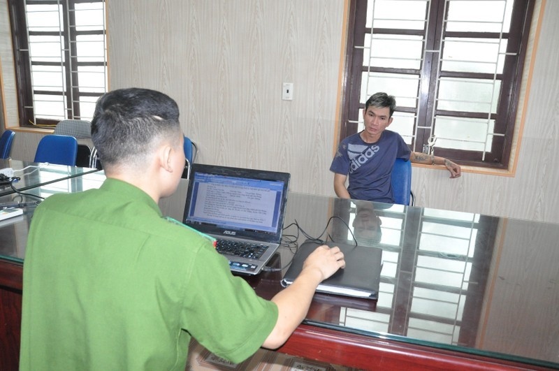 Bị can Lương Văn Đạt tại Cơ quan Công an. Ảnh: Công an tỉnh Hải Dương
