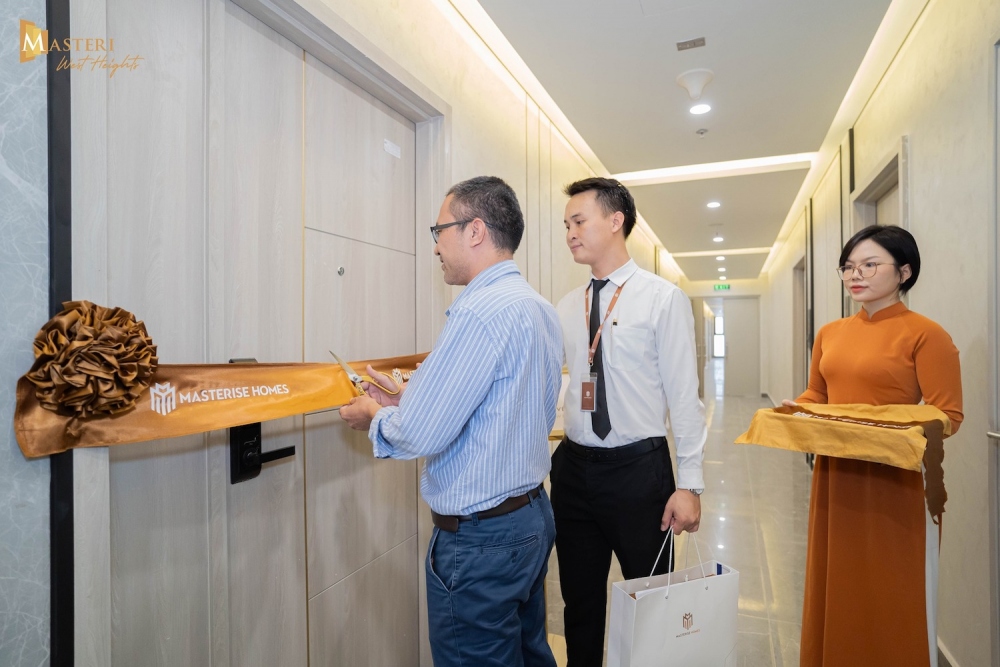 Dự án Masteri West Heights đã chào đón những khách hàng đầu tiên nhận bàn giao (Ảnh: Quốc Huy)