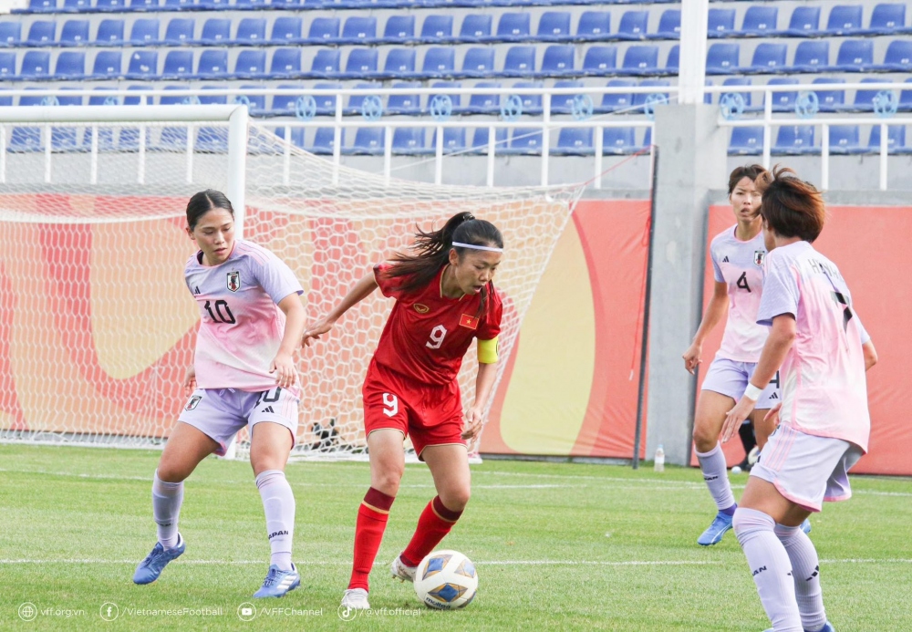ĐT nữ Việt Nam thua 0-2 trước ĐT nữ Nhật Bản (Ảnh: VFF)