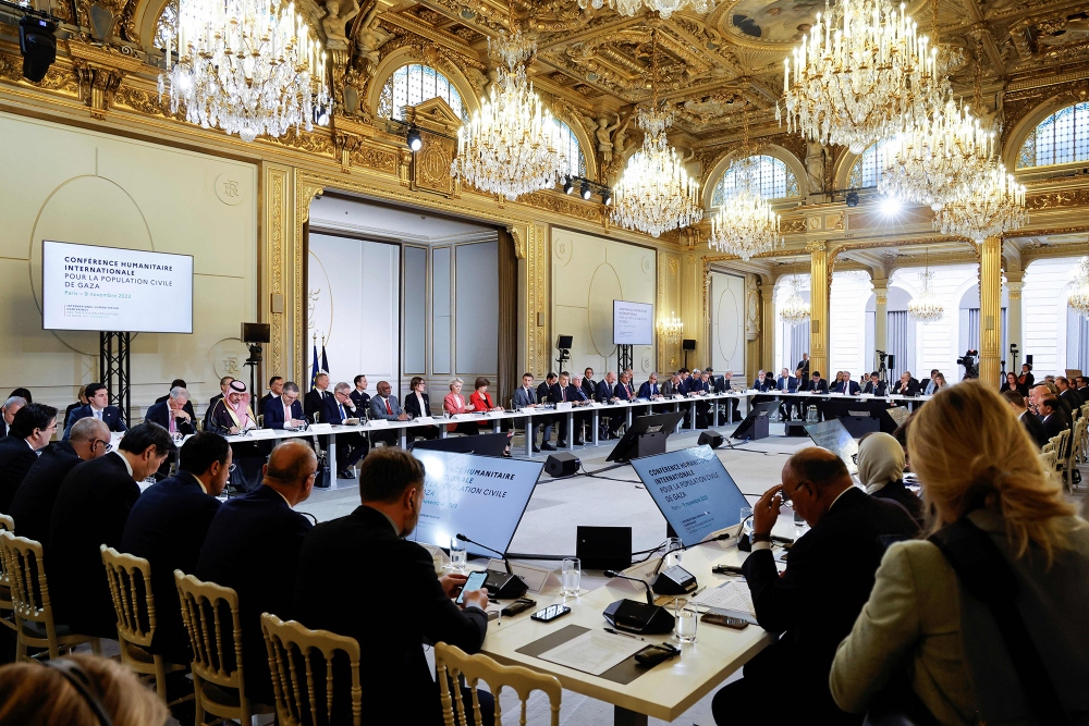 Hội nghị quốc tế về Gaza được tổ chức ở Paris, Pháp. Ảnh: AFP