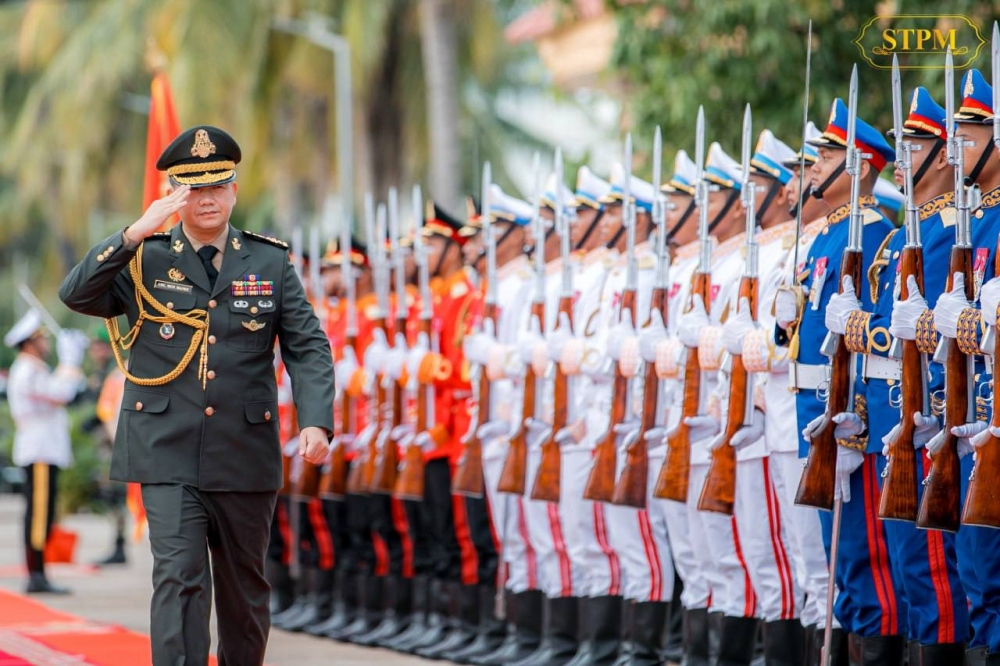 Thủ tướng Hun Manet tại lễ kỷ niệm 28 năm ngày thành lập lực lượng đặc nhiệm. Ảnh: STPM