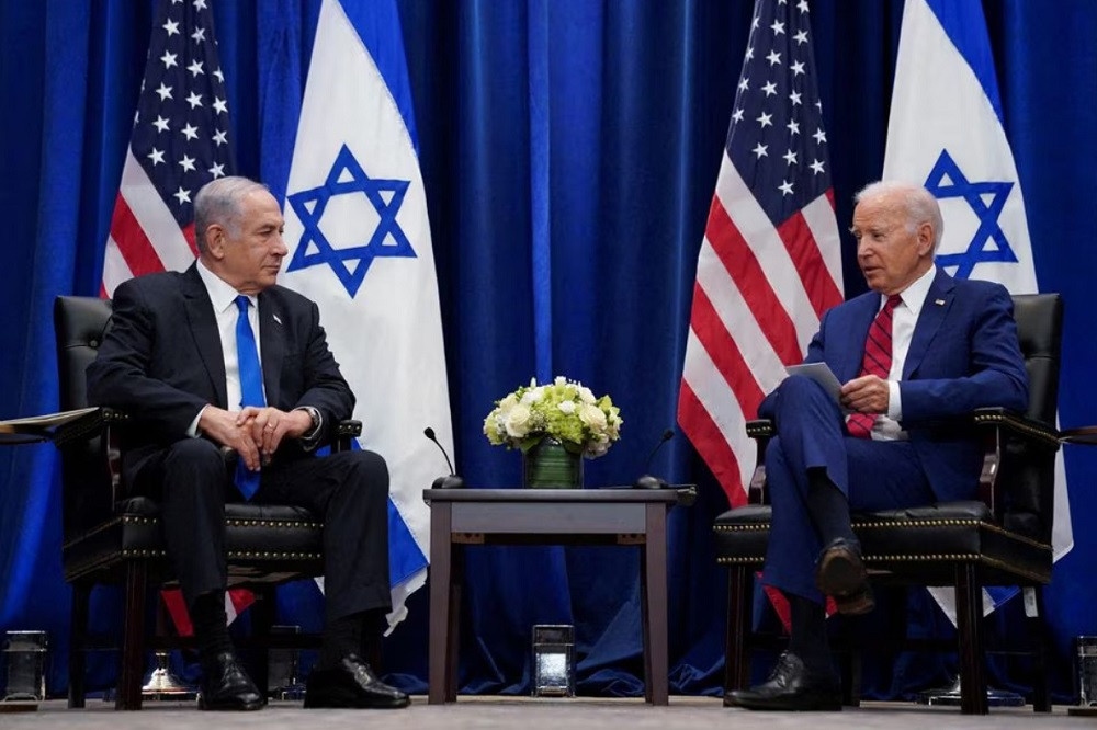 Thủ tướng Israel Benjamin Netanyahu (trái) hội đàm với ông Biden vào tháng 9/2023. Ảnh: Reuters