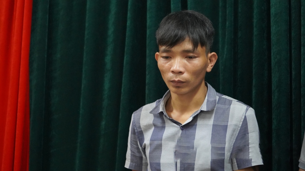 Tô Văn Duy tại cơ quan Công an.