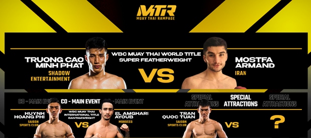  Muay Thai Rampage will be held for the first time at the Saigon Sports Club in Ho Chi Minh City on November 19