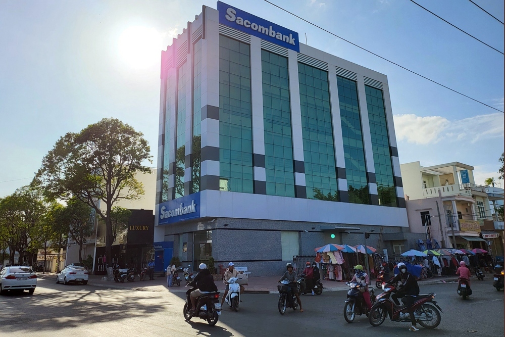 Phòng giao dịch Sacombank Cam Ranh, tỉnh Khánh Hòa nơi xảy ra sai phạm.