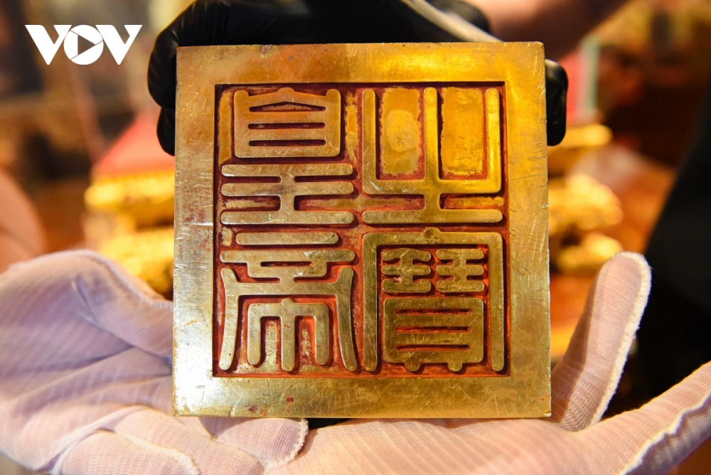 An imprint of the gold seal of the Nguyen Dynasty