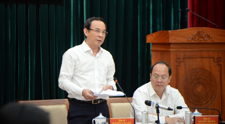 Bí thư Thành ủy TP.HCM Nguyễn Văn Nên phát biểu