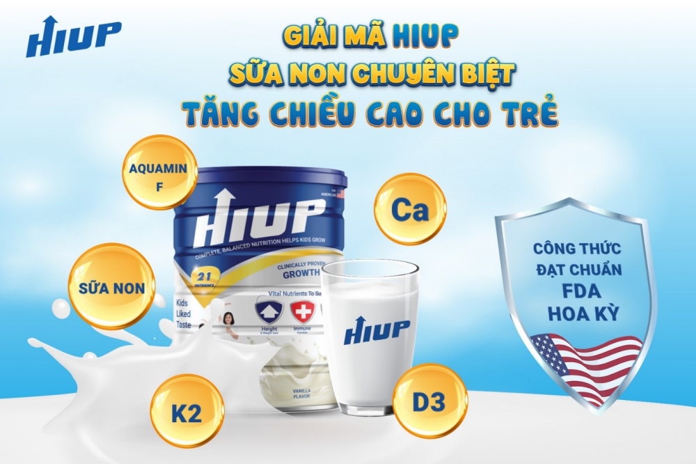 HIUP – sữa non chuyên biệt tăng chiều cao cho trẻ