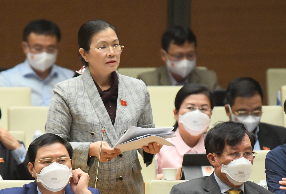 đại biểu Trương Thị Ngọc Ánh cho rằng rất cần bổ sung vào dự thảo luật về trách nhiệm bảo vệ quyền lợi người tiêu dùng đối với Hội Bảo vệ người tiêu dùng.