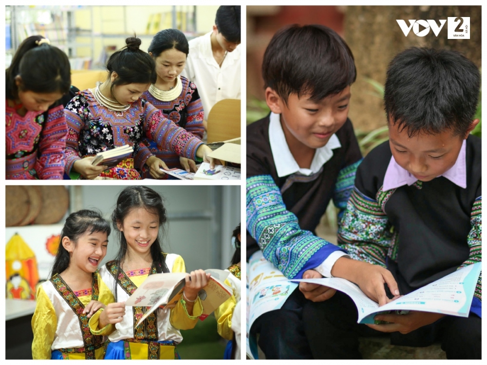 Các em nhỏ vùng cao say sưa với những trang sách mới